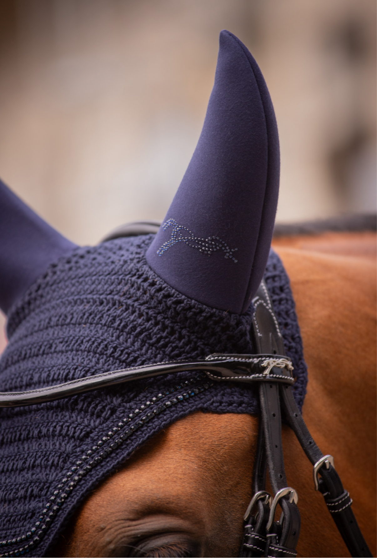 Penelope Soundless Strass Ear Bonnet