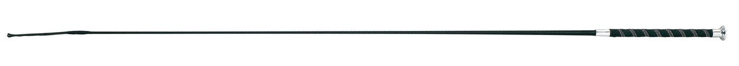 Fleck Soft Handle Dressage Whip, Black 120cm