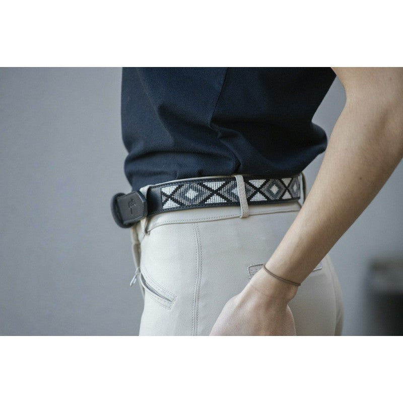 Penelope Belt Pearl Black/White